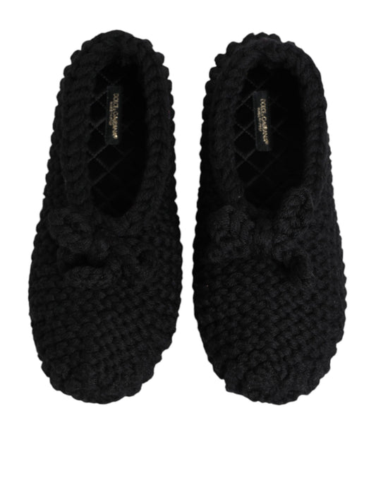 Pair of black slippers