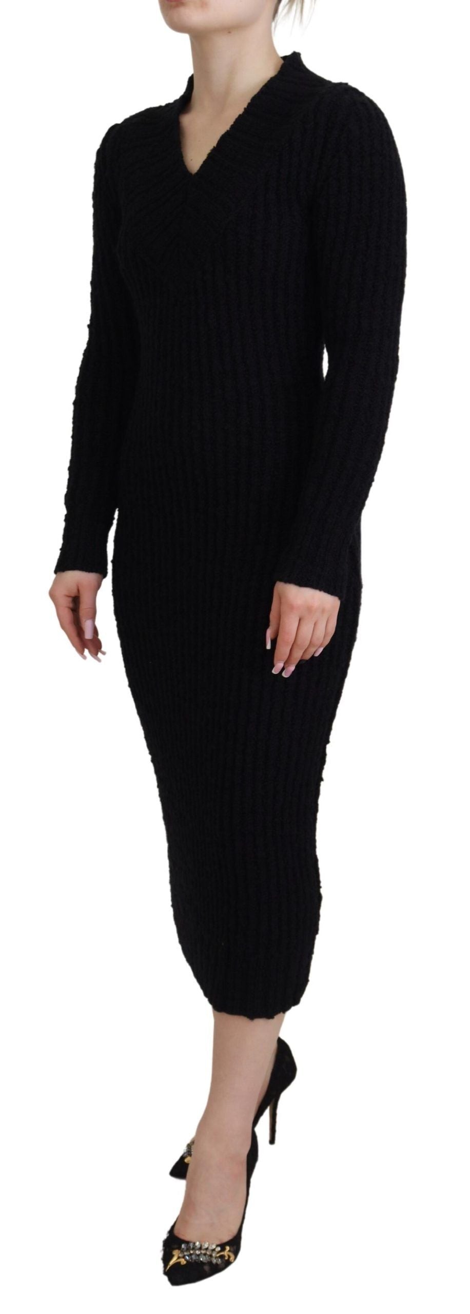 Woman wearing black pants and heels