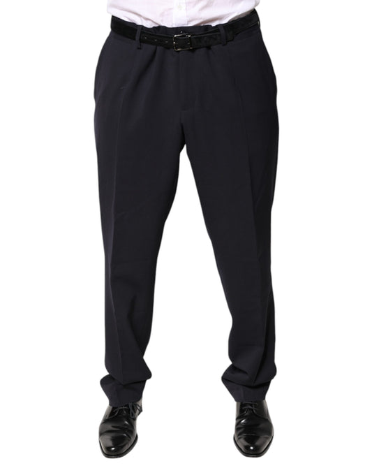 A pair of black wool mid waist dress pants by Dolce & Gabbana