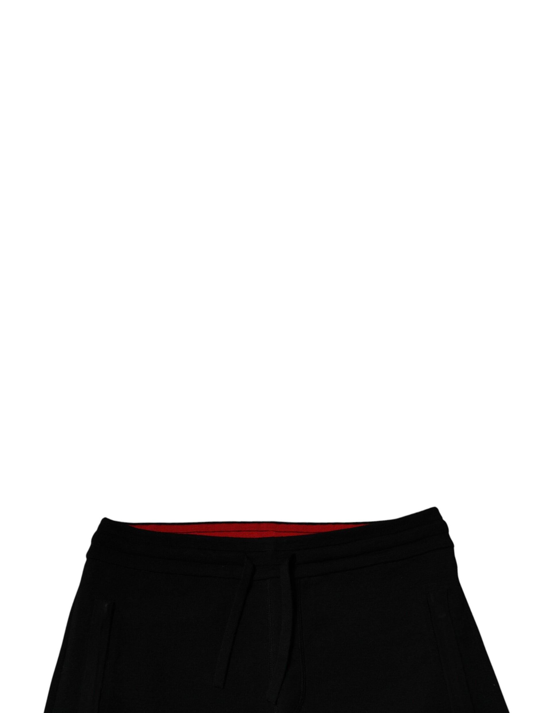 Black shorts with red trim