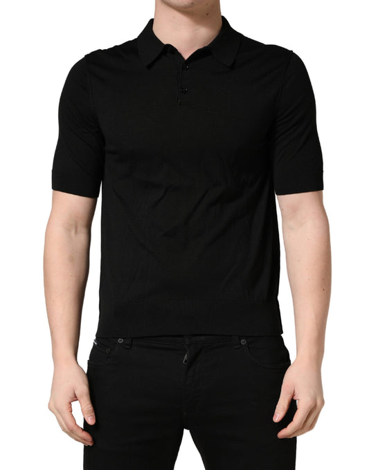 Black polo shirt on mannequin