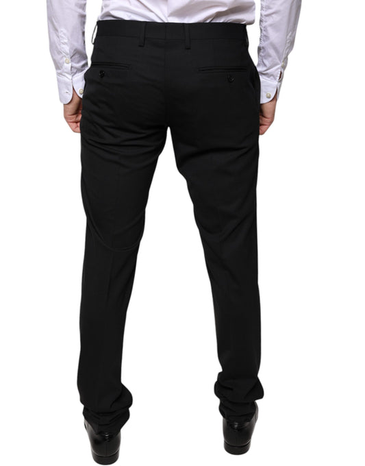 A pair of black wool skinny dress pants from Dolce & Gabbana