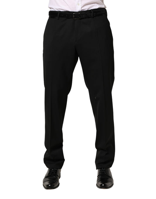 A pair of black wool skinny dress trousers by Dolce & Gabbana
