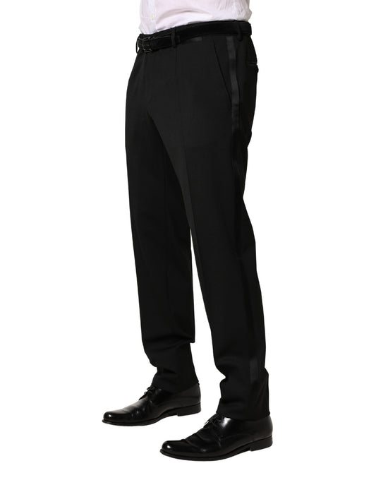 A pair of black wool skinny dress trousers from the brand Dolce & Gabbana