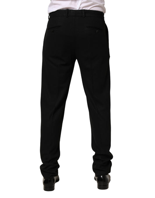 A pair of black wool skinny dress trousers by Dolce & Gabbana