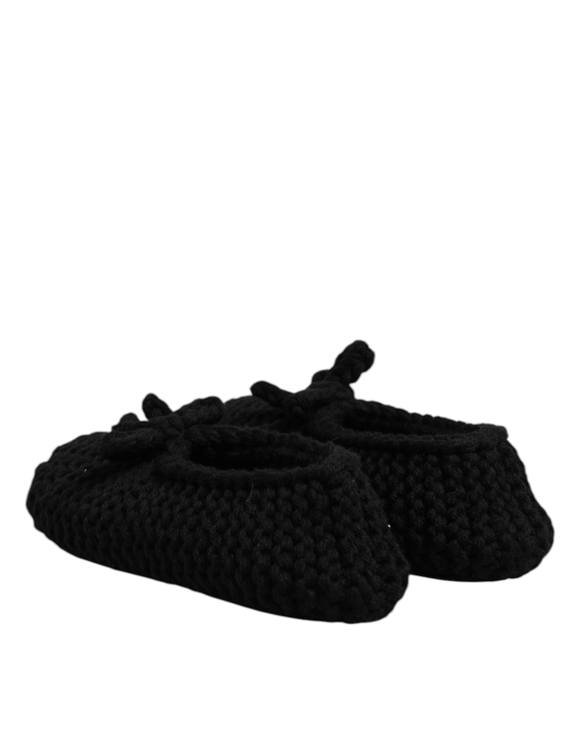 Knitted baby booties