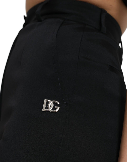 Black skirt with a small silver logo on the side