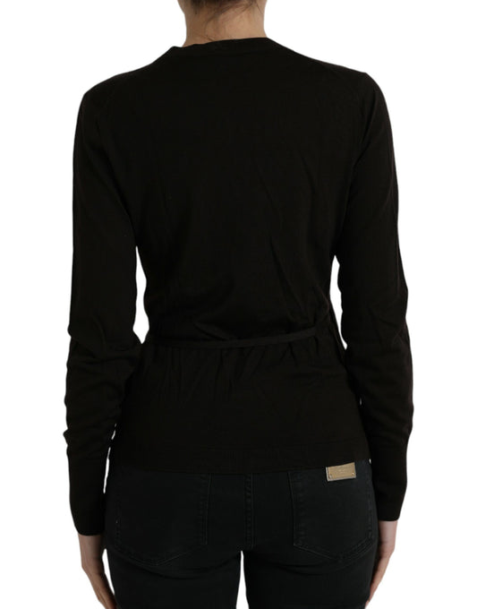 Black long sleeve shirt on a person