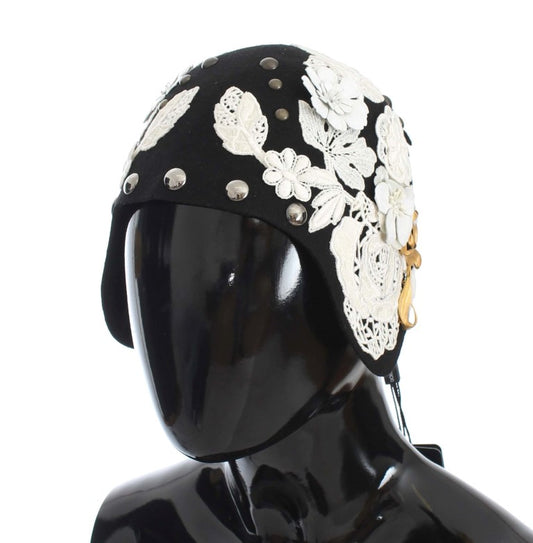 Headband with embroidery and beads