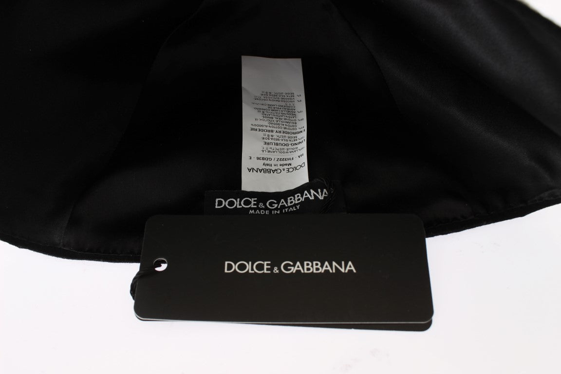 Black clothing tag with white lettering