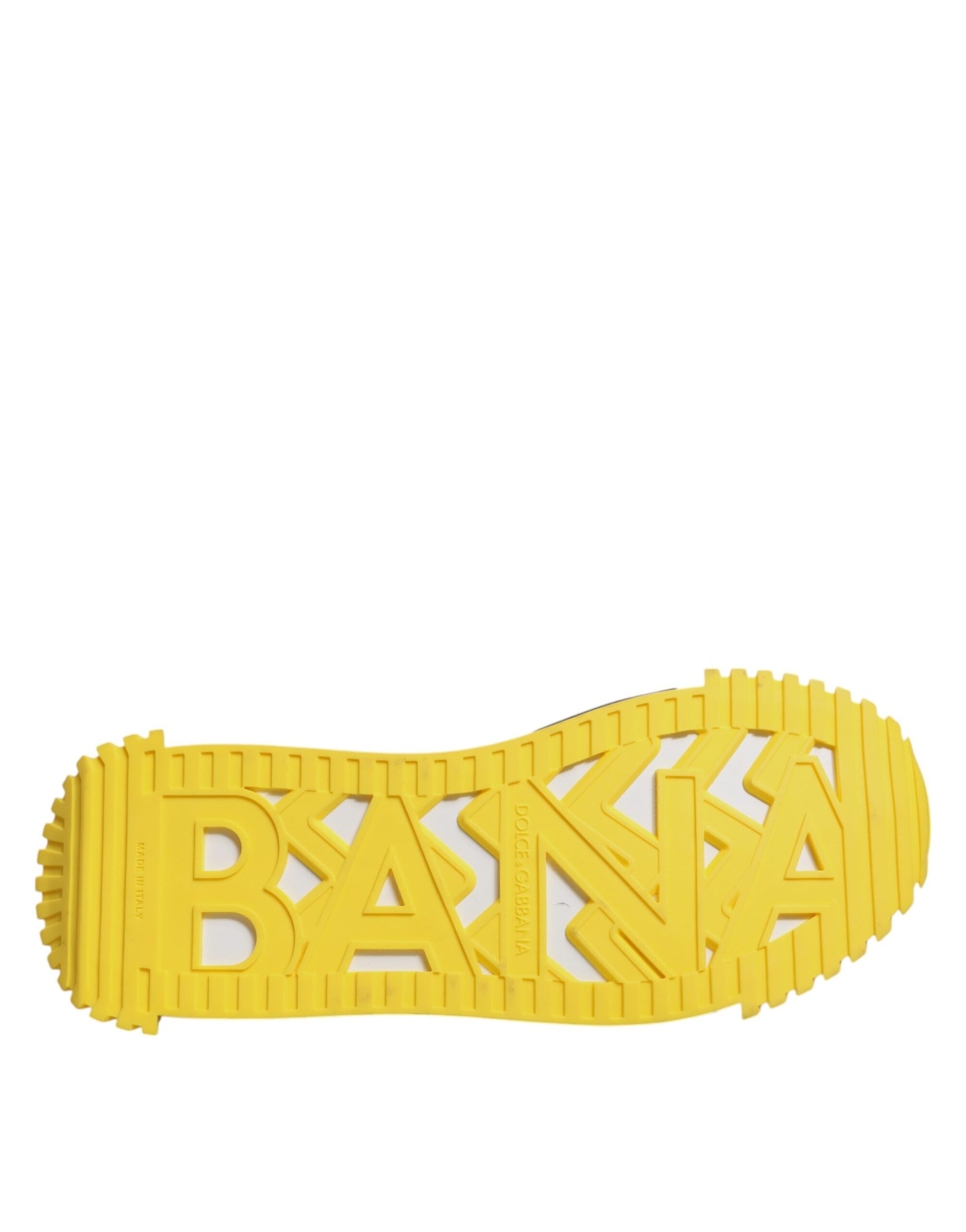 Yellow shoe with banana written on it