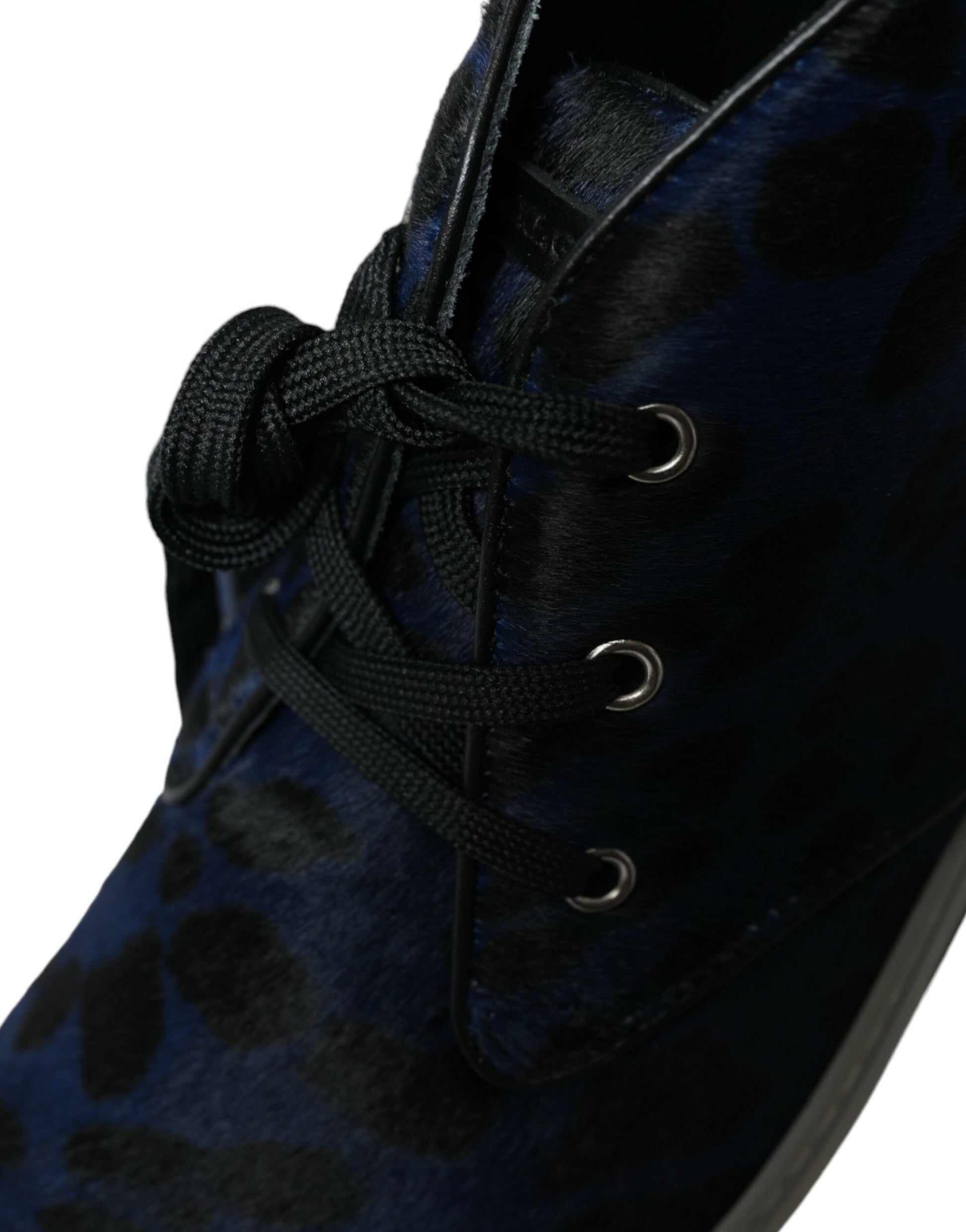 Blue suede boot with lace up front and zipper detailing