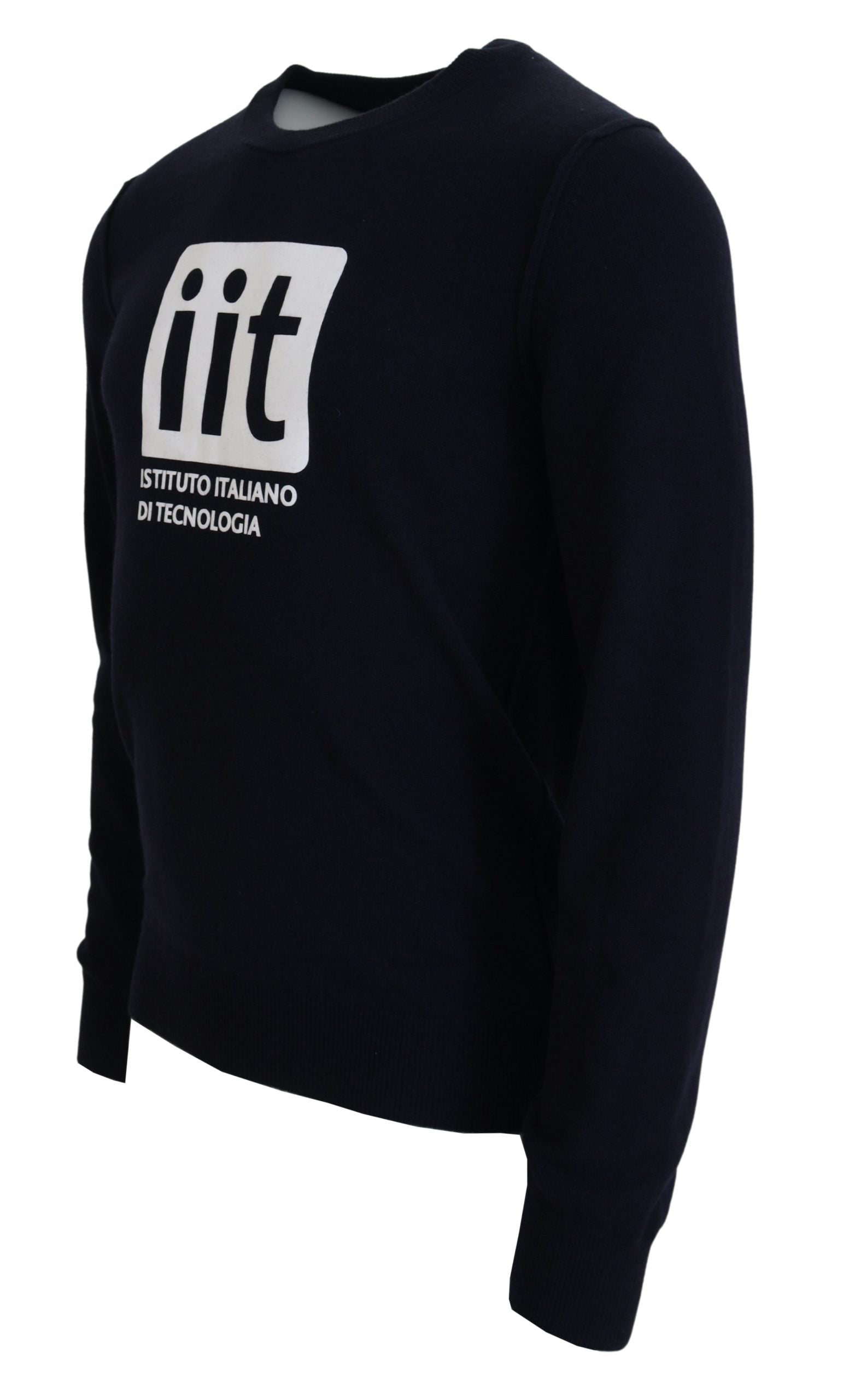Long sleeve black sweatshirt with white lettering