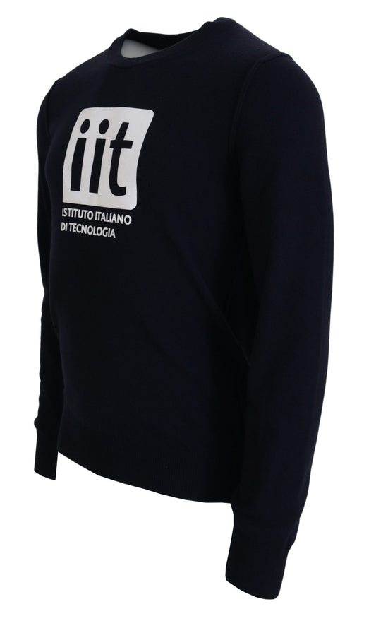 Long sleeve black sweatshirt with white lettering
