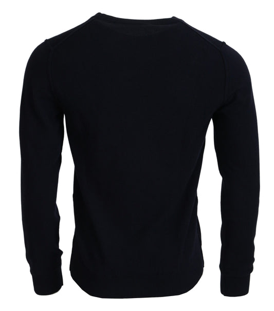 Navy blue long sleeve sweater