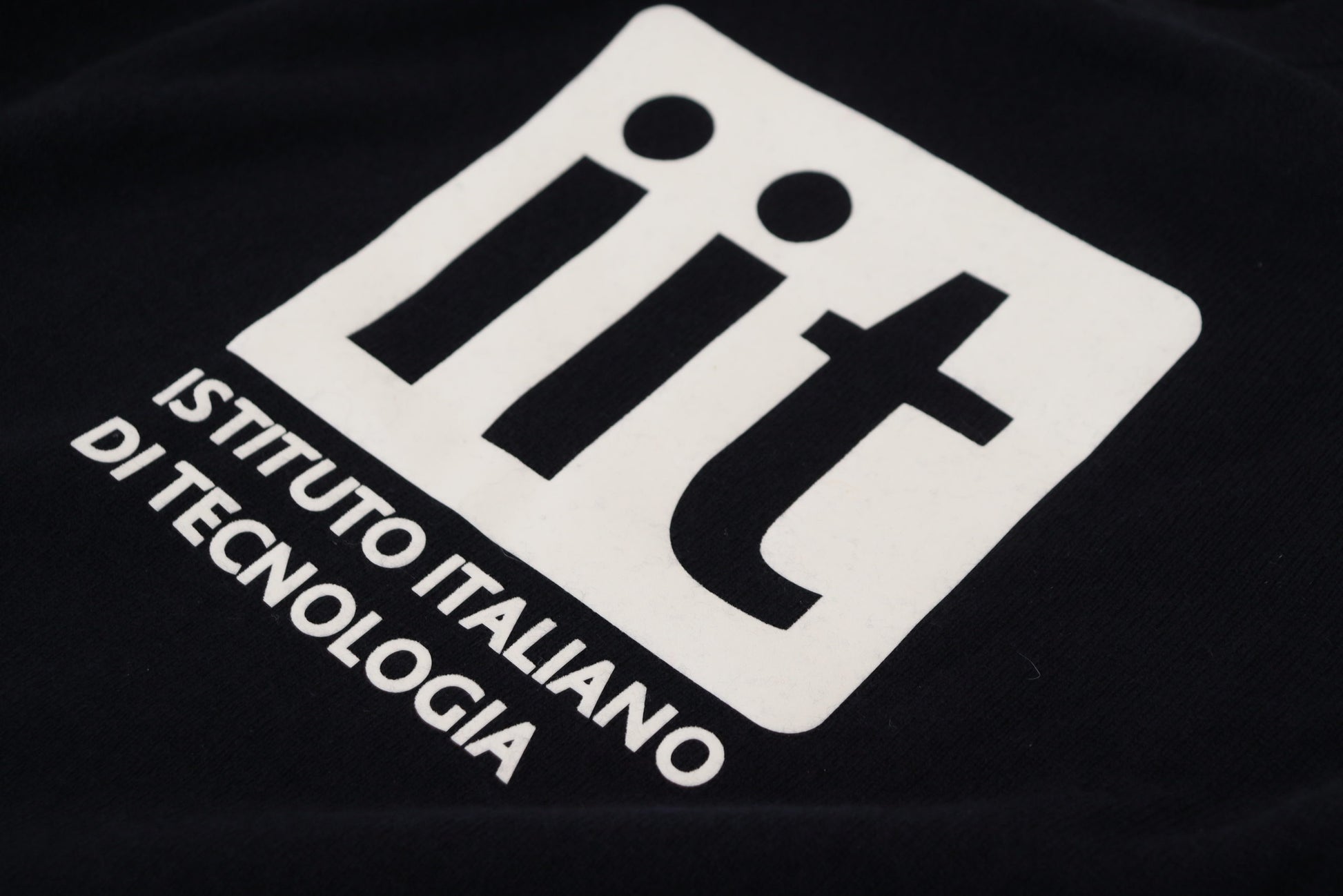 Black t-shirt with white logo