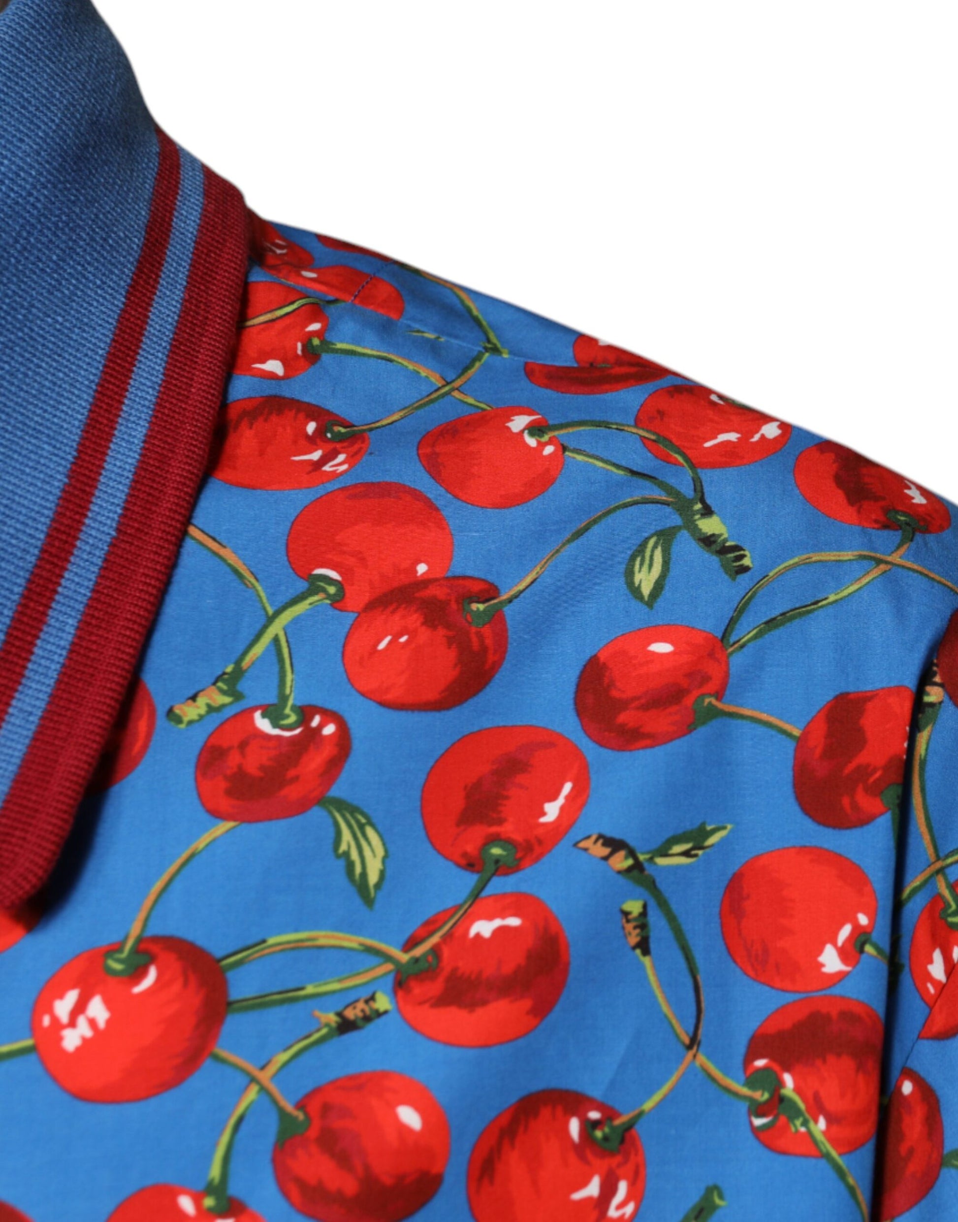 Blue shirt with cherry print