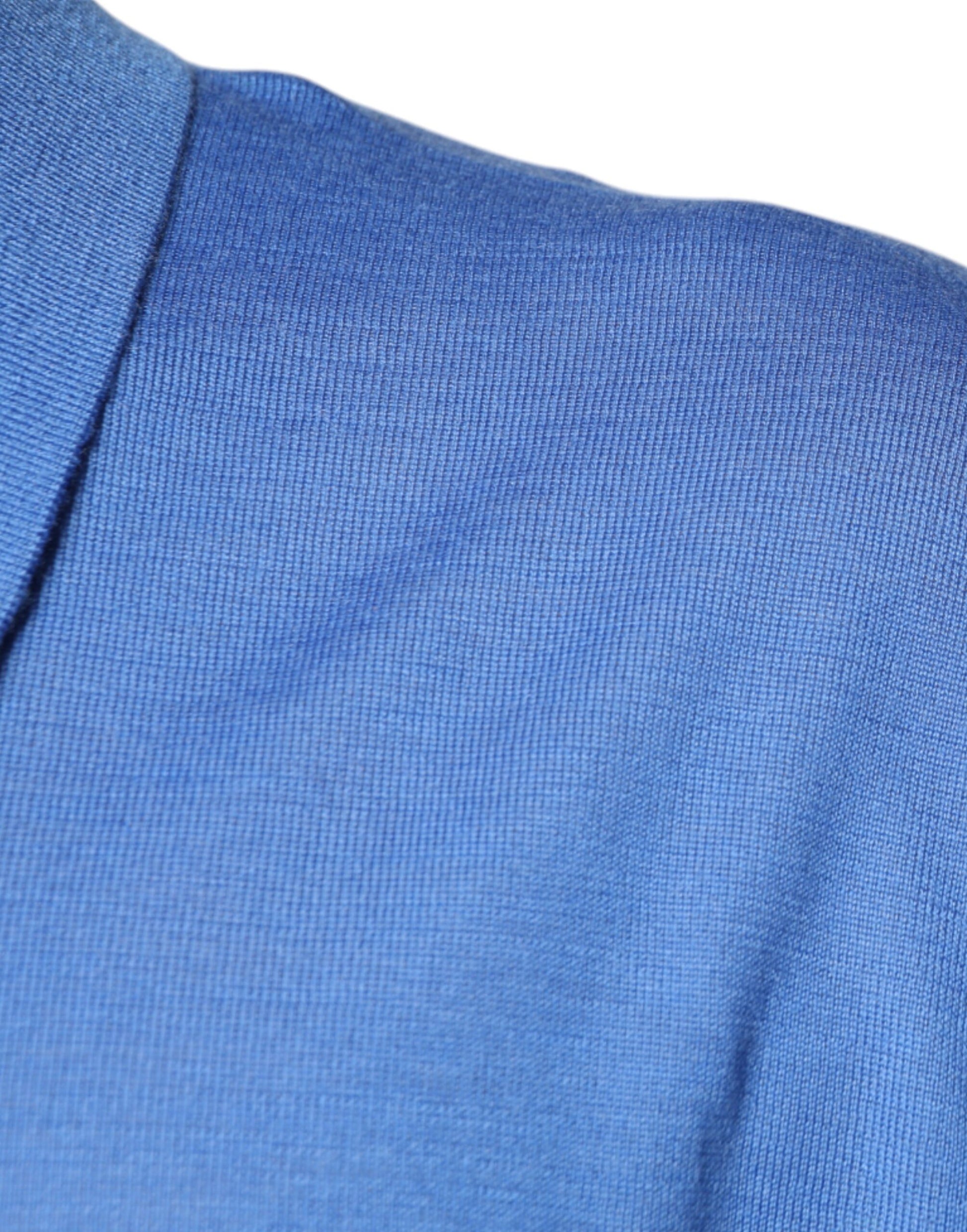 Blue fabric on a shirt
