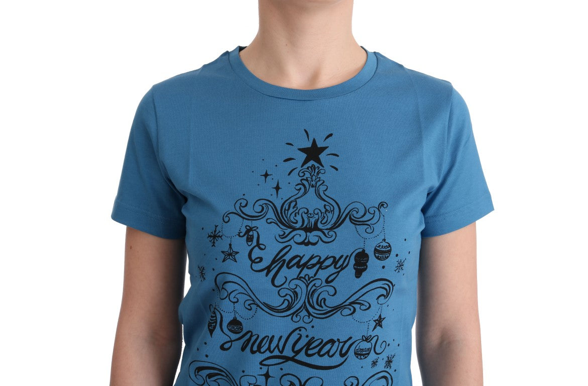 Blue t-shirt with holiday design