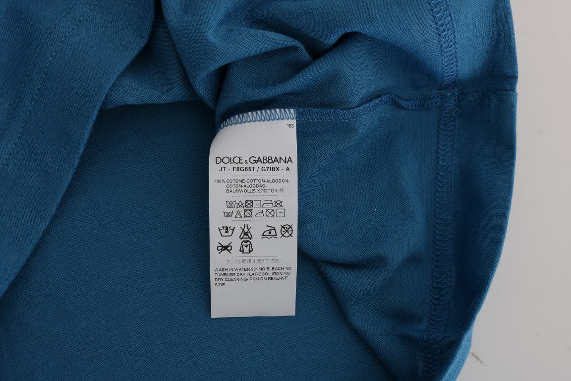 Blue garment with white tag on inside