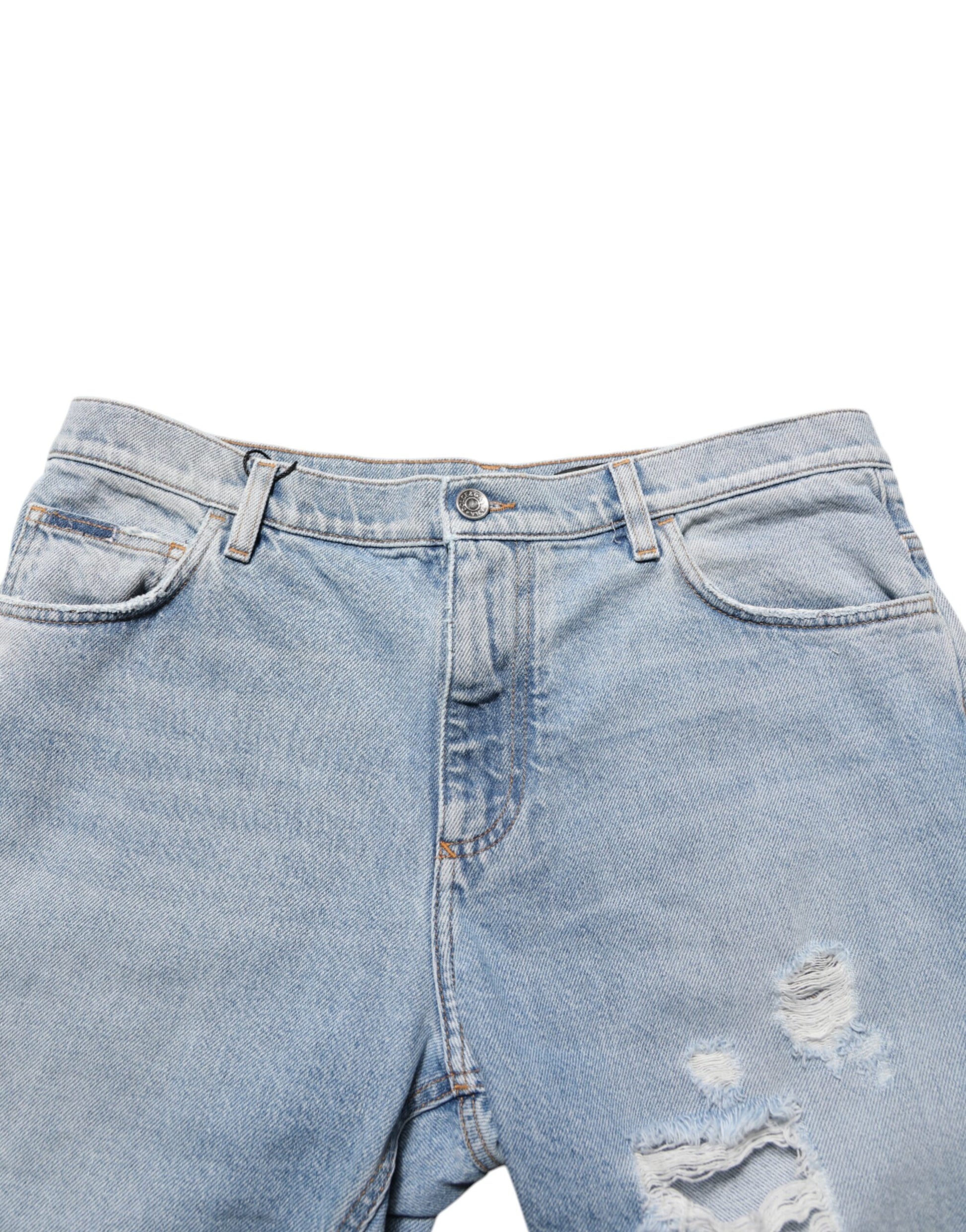 Pair of blue denim jeans