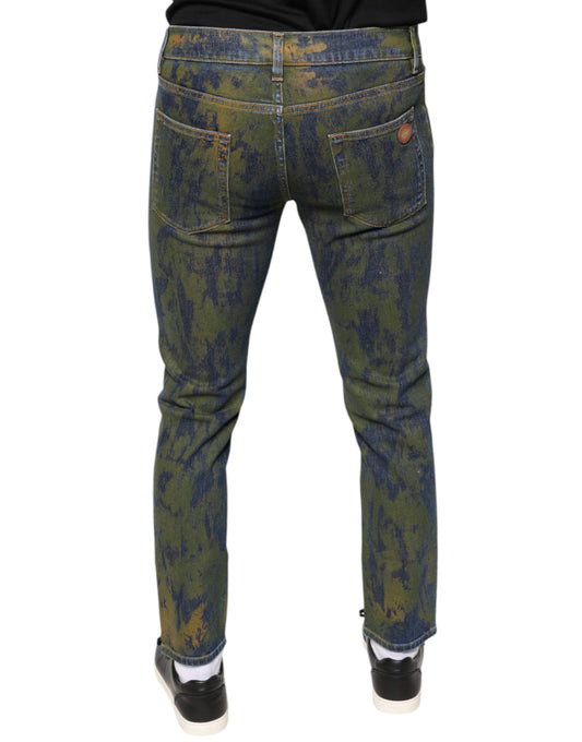 Pair of distressed jeans