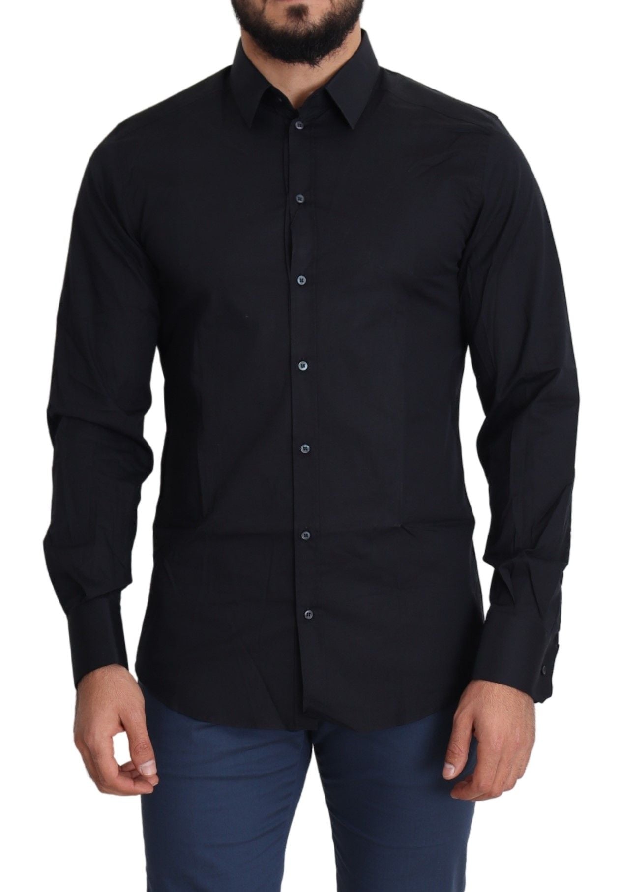 Black long sleeve shirt on mannequin