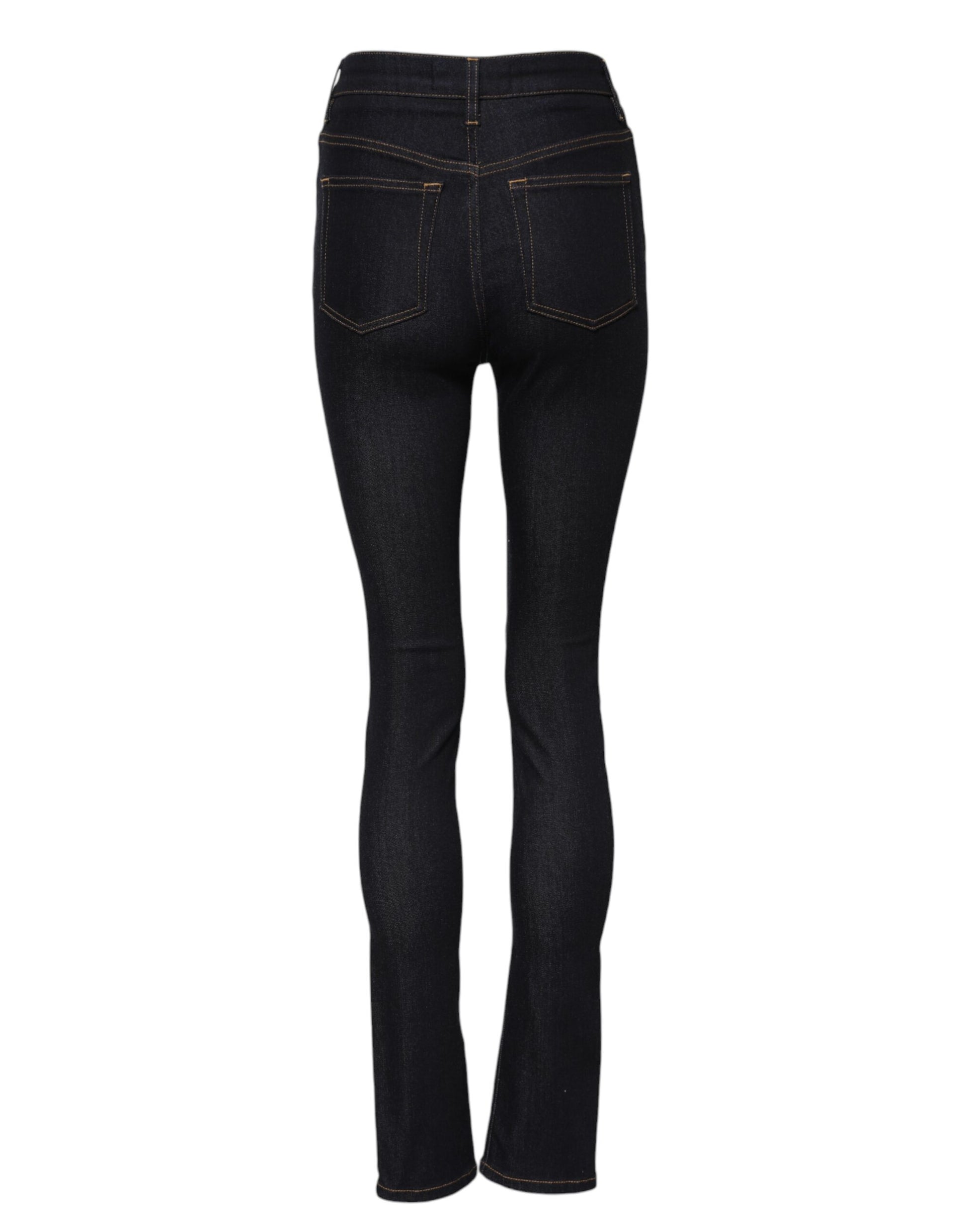 Pair of women's jeans with embroidered design on legs