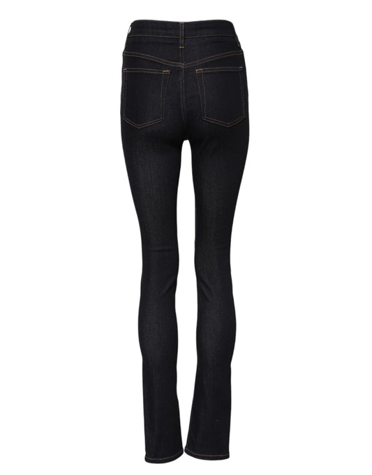 Pair of women's jeans with embroidered design on legs
