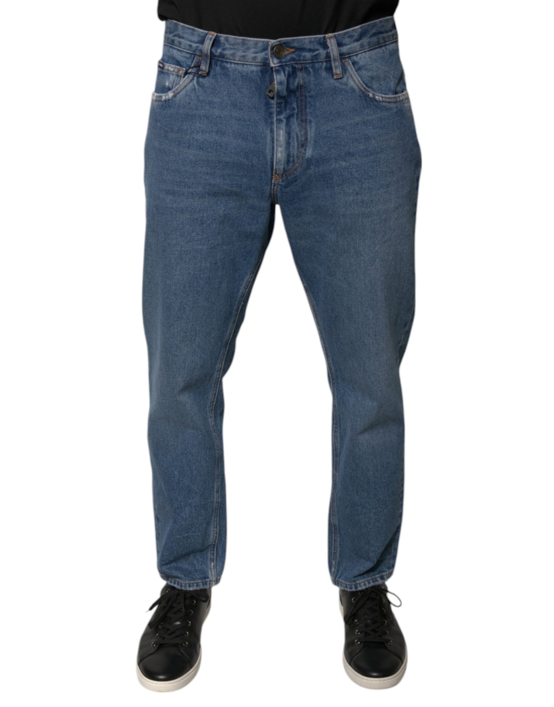 Pair of blue jeans on a mannequin