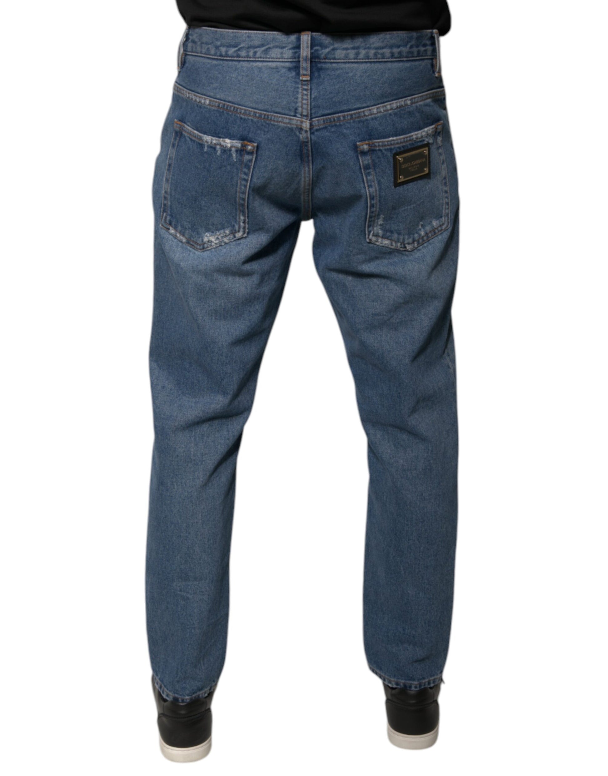 Pair of blue jeans on a mannequin