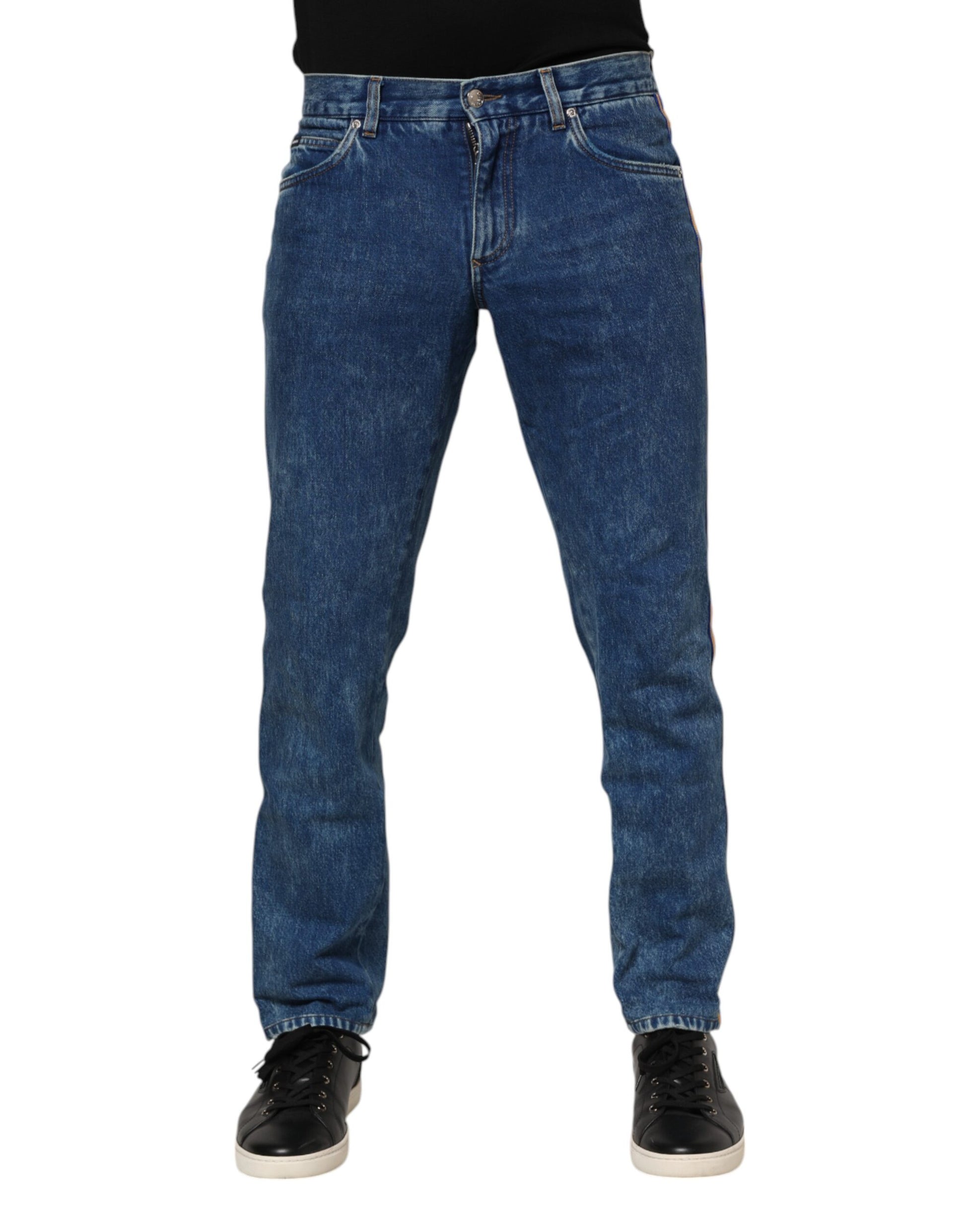 Pair of blue denim jeans