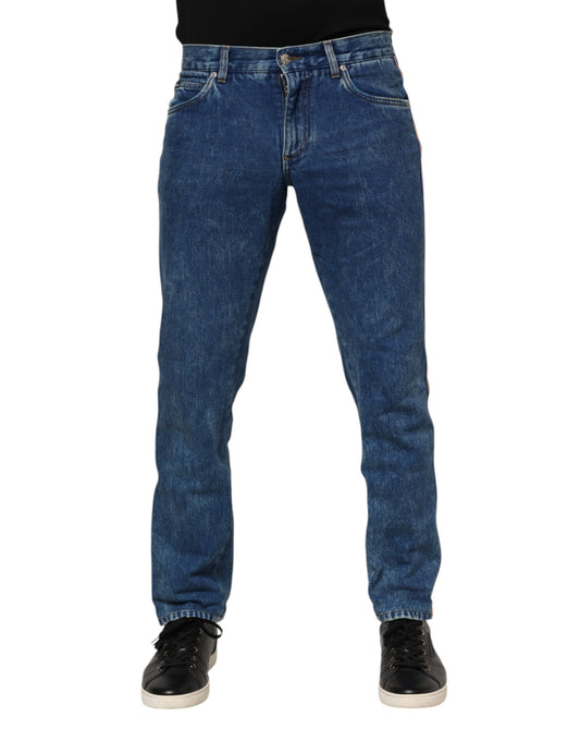 Pair of blue denim jeans