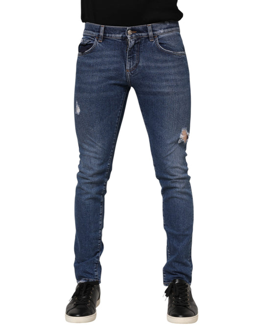 Pair of blue denim jeans