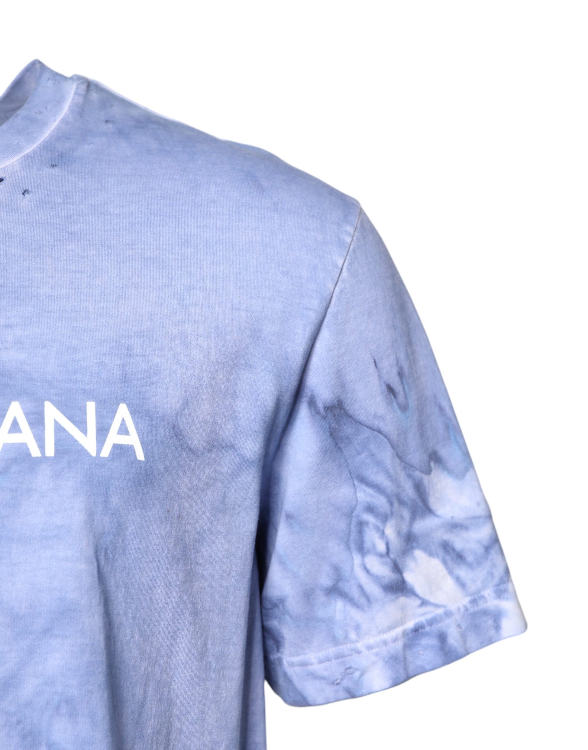 Blue Hawaii t-shirt with white lettering