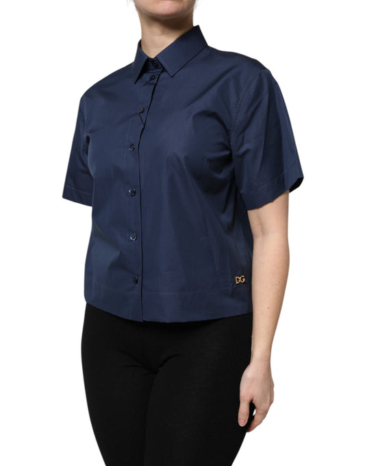 Woman wearing blue shirt