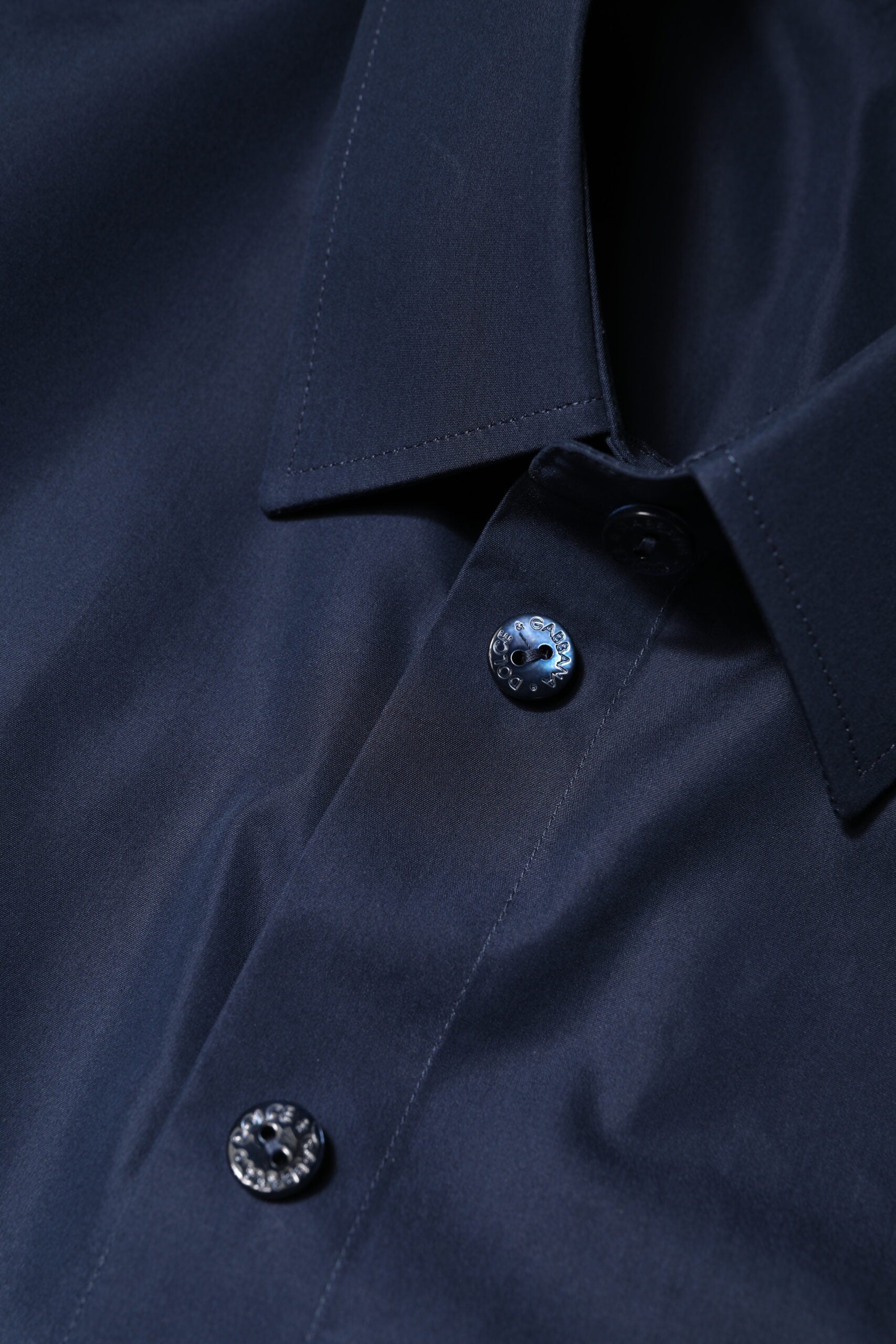 Dark blue men's shirt with buttons