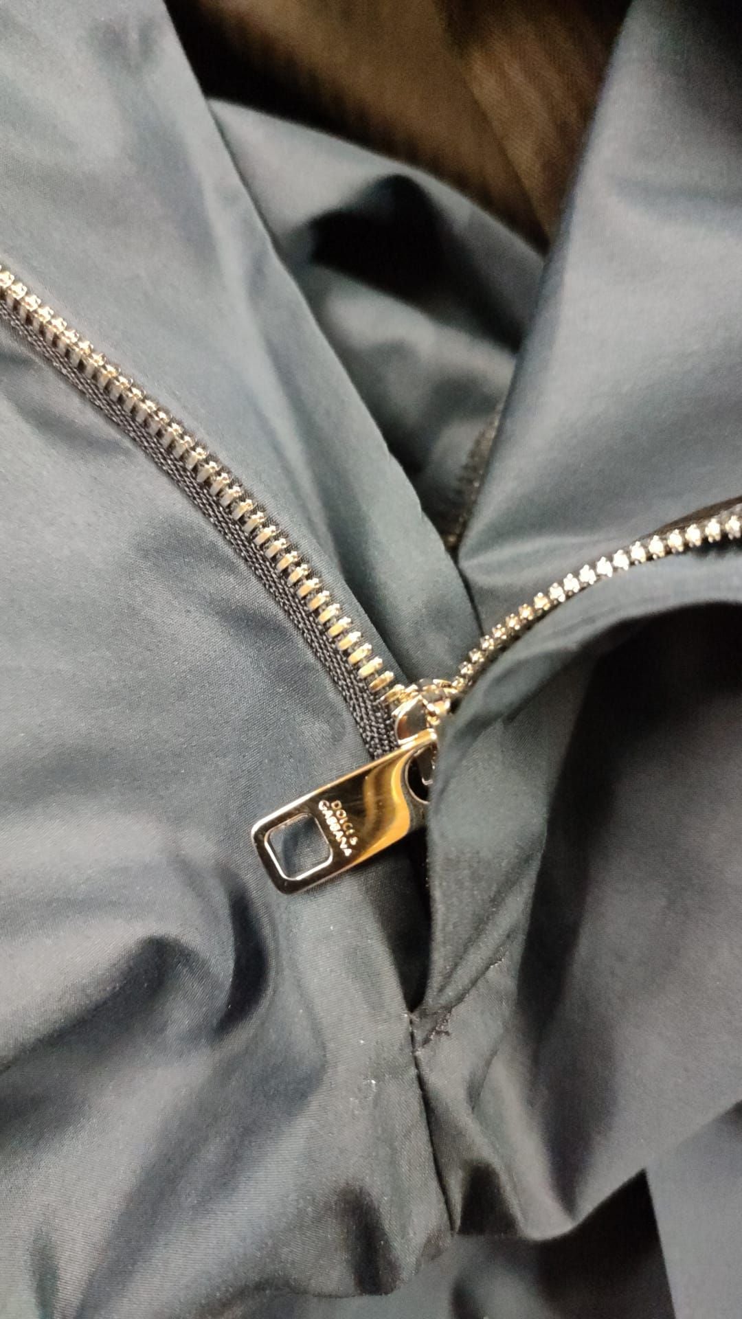 Zipper on jacket