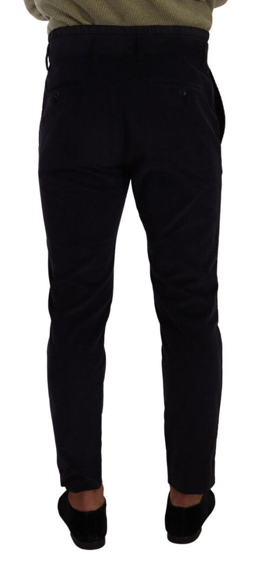 Pair of black trousers with a high waist