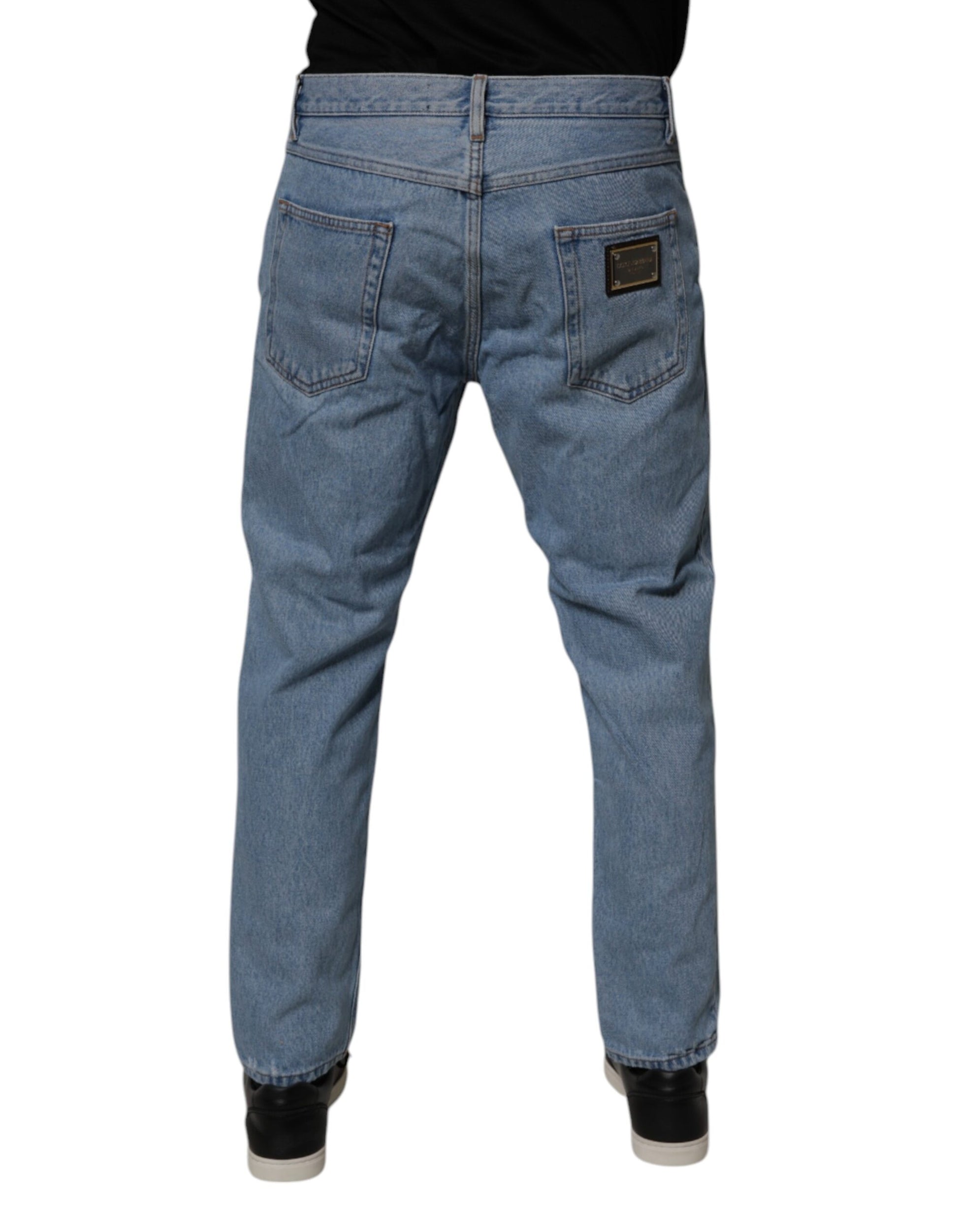 Pair of blue jeans on a mannequin