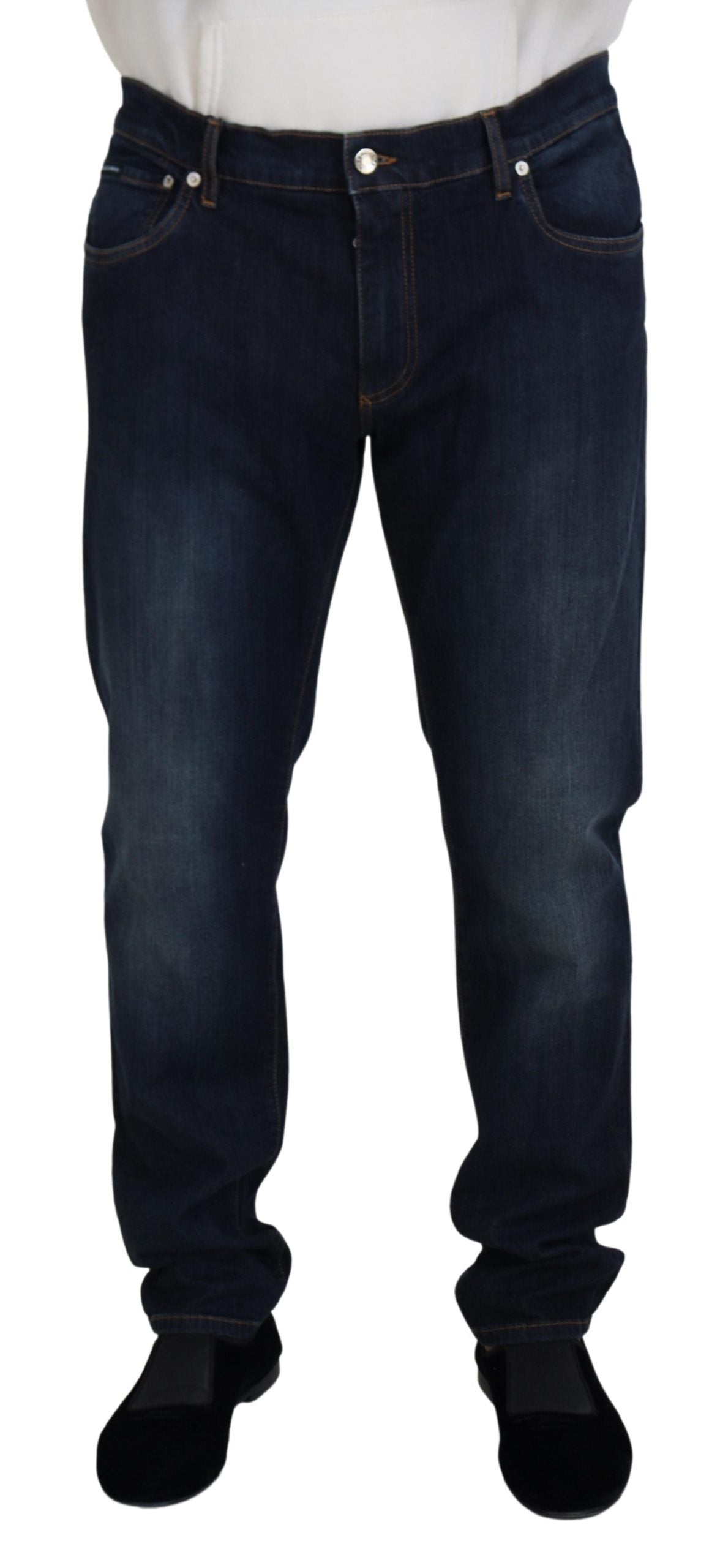 Pair of blue jeans on a mannequin