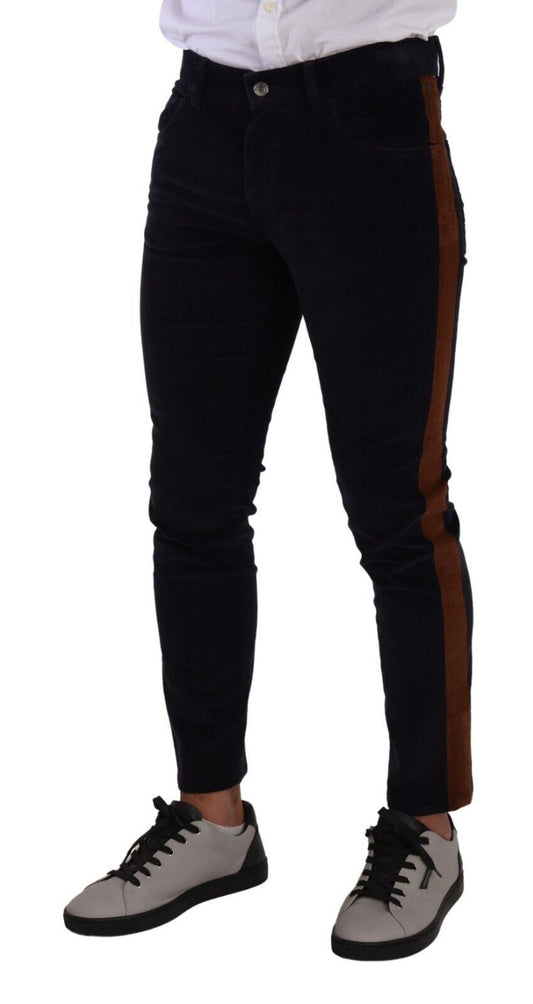 Pair of black pants with red stripe down side