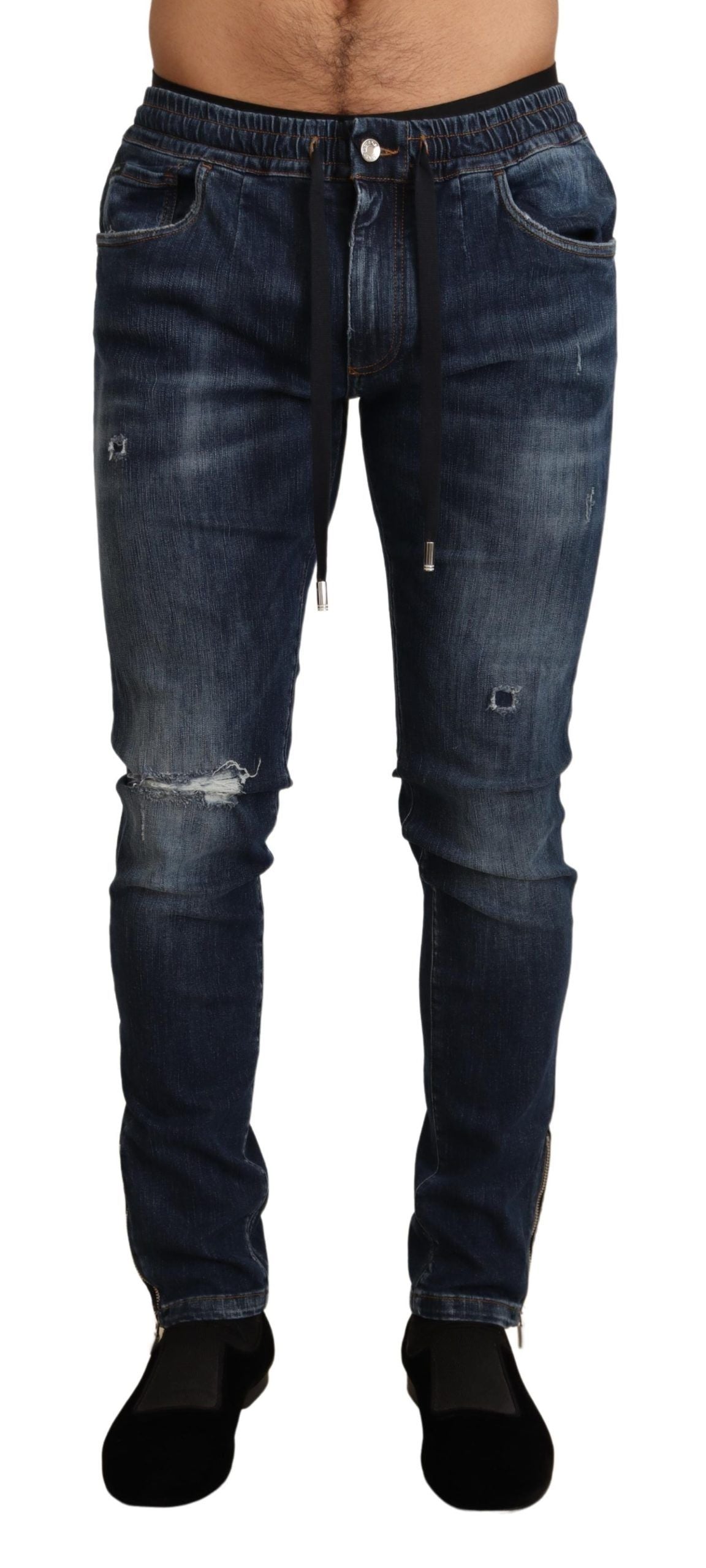 Pair of blue denim jeans