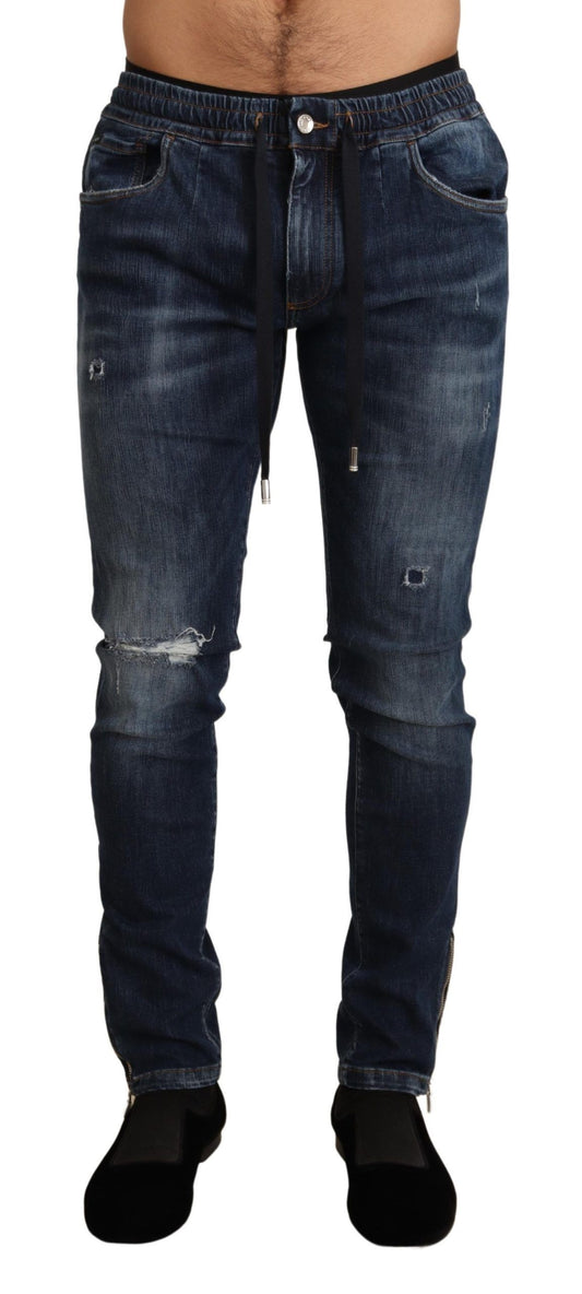 Pair of blue denim jeans