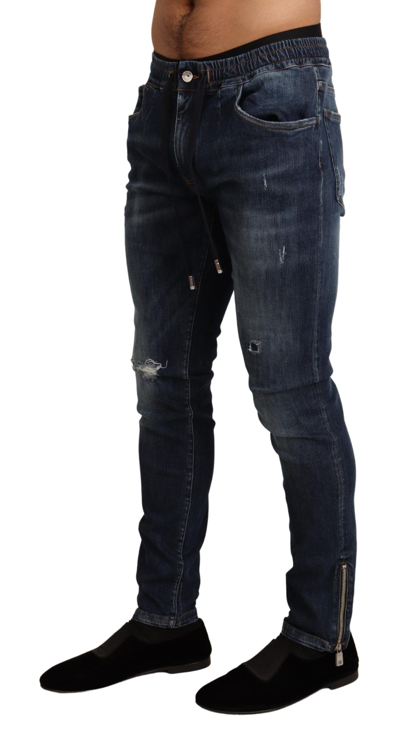 Pair of blue jeans on a mannequin