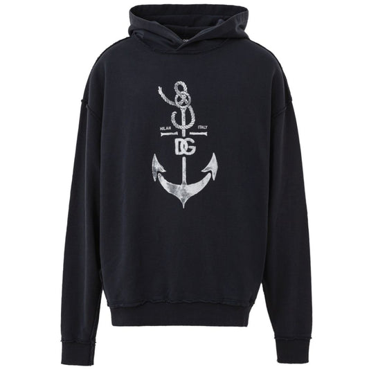 Black hoodie with anchor design on front