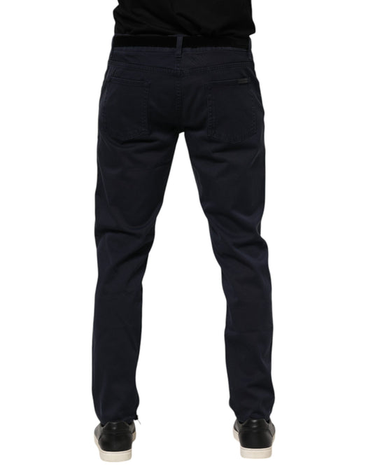 Pair of dark blue jeans