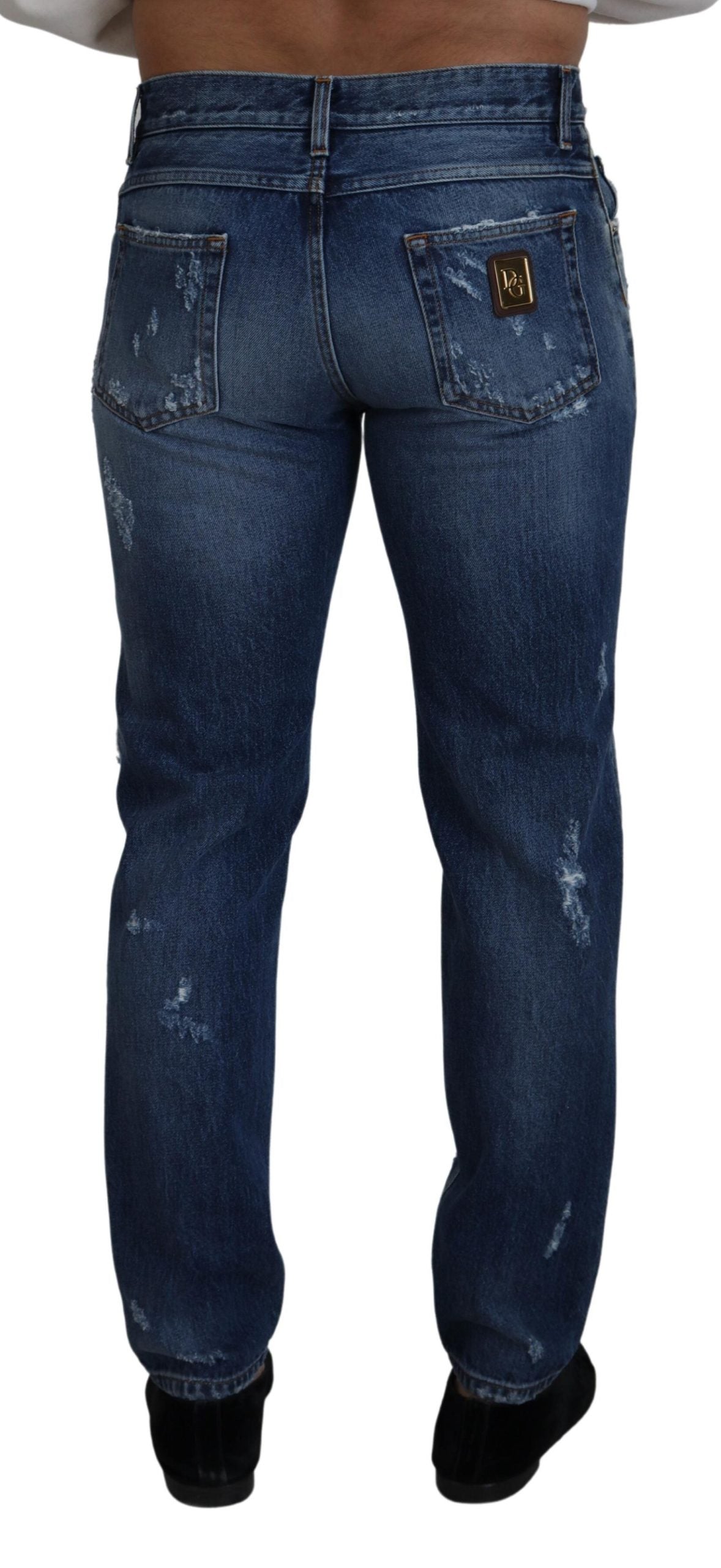 Pair of blue jeans on a mannequin