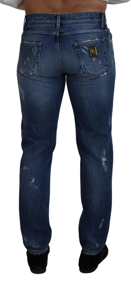 Pair of blue jeans on a mannequin