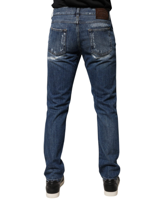 Pair of blue jeans on a mannequin